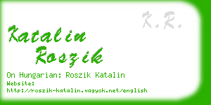 katalin roszik business card